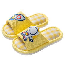 Child Girls Boys Kids Home Slides Indoor Floor Cute Cartoon Soft Comfortable Non- Linen Slipper Shoes Toddler Footwear 2.5-3 Years