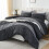 Comforter Set Twin XL Black White Grey 2-Piece 1