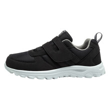 Schwarze Herrenschuhe für Paare, Modelle für Herren mittleren und höheren Alters, leichte und bequeme, rutschfeste Sportschuhe mit Klettverschluss