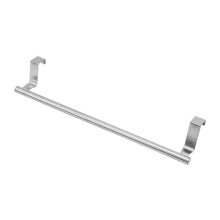 Porte-serviettes simple en acier inoxydable pour armoire – Compatible avec toutes les armoires et portes standard