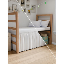 Jupe de lit enveloppante pour lit simple XL, retombée de 91 cm, coins fendus, élastiques, infroissable et résistante à la décoloration –