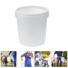 Homoyoyo 6-Piece White Plastic Buckets for Home Use Household Storage Containers