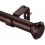 Varão de cortina de bronze resistente, ajustável de 28 a 48 polegadas (71 a 122 cm). 1