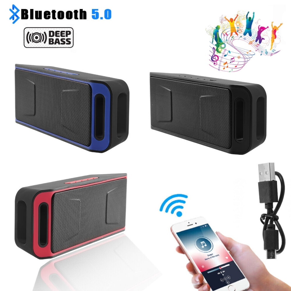 Xhy Tooth Speaker Portable Wireless Waterproof 5.0 Stereo Bass Sound Speakers For Home, Party, Outdoors, Travel Blue 9327961572133