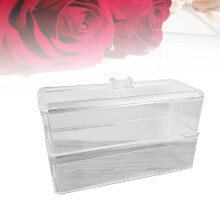 Organisateur de maquillage, rangement cosmétique, boîte transparente