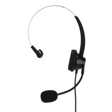 Single Ear Headset With Noise Reduction 2.5mm Plug, Ideal For Customer Service Clear Communication