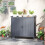 Outsunny Outsunny Garden Storage Cabinet Potting Bench Table with Galvanized Top, Grey 8