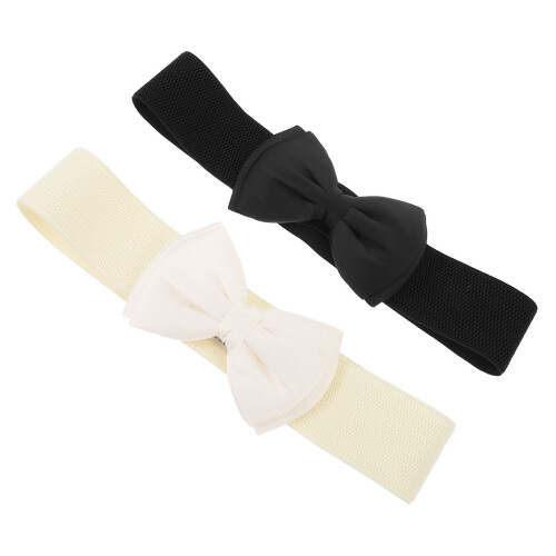 8St Elastische Taille Riem Met Chiffon Strikje Riem Vrouwen 1