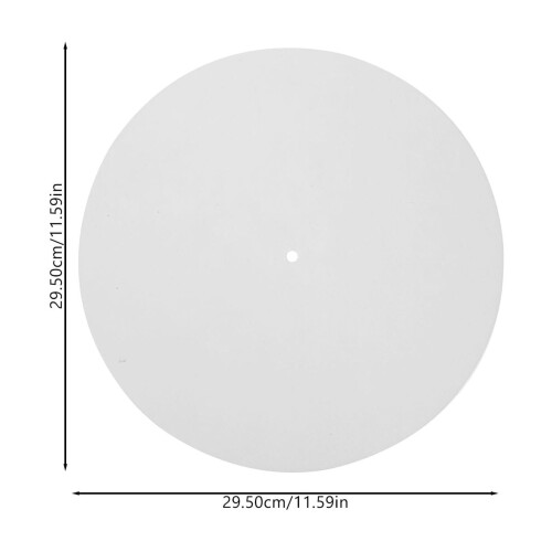White Felt Turntable Slipmat for Home Record Player Protection 2Pcs 1