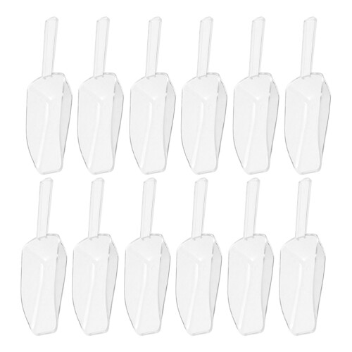 24Pcs Plastic Ice Cube Scoop - Clear Spoon for Candy, Flour and Grains 2