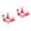 2Ensembles Mini Outils Construction Élévateur Plastique Rouge Décor 7