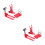 2Ensembles Mini Outils Construction Élévateur Plastique Rouge Décor 9