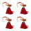 4Pièces Charms Calebasse Bois Avec Décoratif Pour 7