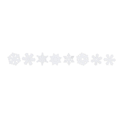 Blue Plastic Snowflake Ornaments 3.9 in 50 pcs 1