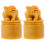 2Pcs Durable DIY Chinese Style Light Brown Stone Stamp Set 4
