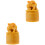 2Pcs Durable DIY Chinese Style Light Brown Stone Stamp Set 5