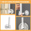 Adjustable White Drapery Hook Holder for Home Use, Versatile Curtain Hooks, 2 Pieces 2