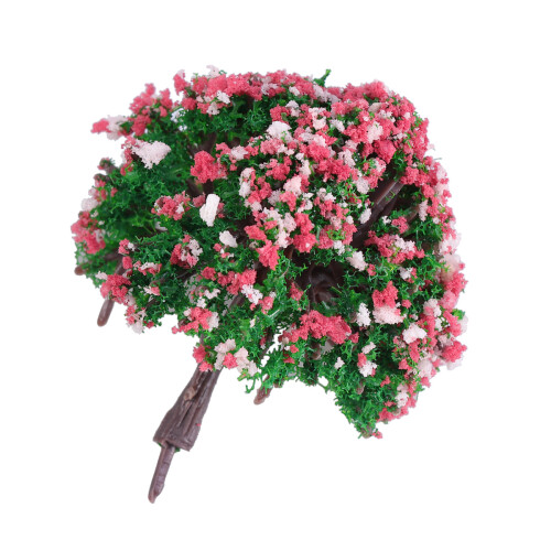2Pcs Multi Color Artificial Mini Trees Plastic Garden and Indoor Decor 2