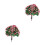 2Pcs Multi Color Artificial Mini Trees Plastic Garden and Indoor Decor 5