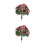 2Pcs Multi Color Artificial Mini Trees Plastic Garden and Indoor Decor 7