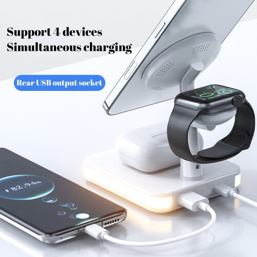 Stație de încărcare wireless 15W 3 în 1 pentru Android, iPhone, Apple, Samsung, iPad 2