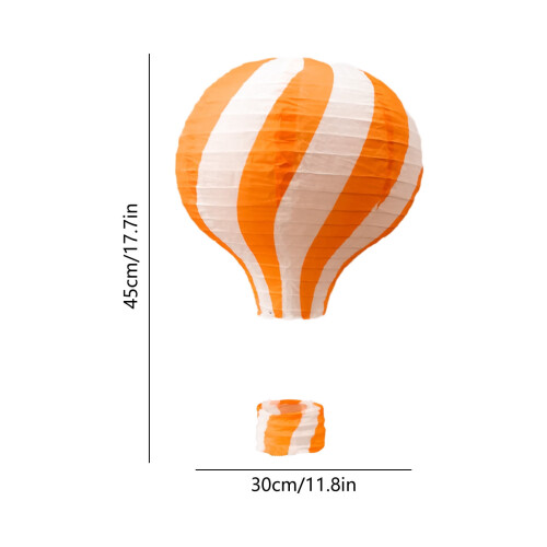 Lanterna de papel em formato de balão de ar quente, 45 cm (18 polegadas), 1 unidade. 2