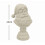 Weihnachtsmannbüste, weißes Kunstharz, 15 cm 3