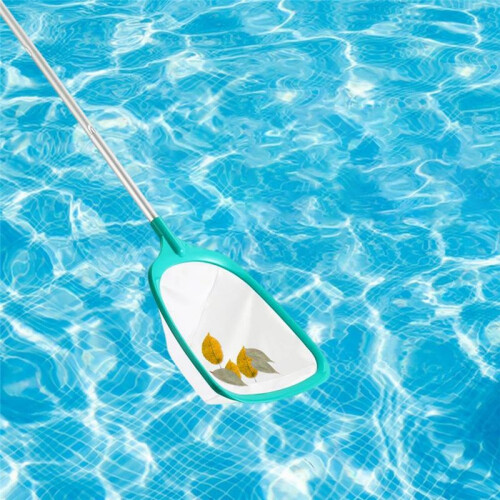 Pool Cleaning Net, Three-Section Pole, Long Handle Design, Convenient for Pool Cleaning, Removable Leaf Catcher