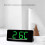 Despertador digital LED verde de 6,1 polegadas com data e temperatura. 5