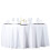 Nappe ronde BalsaCircle 132" en polyester premium, blanche, pour mariage. 4