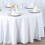 Nappe ronde BalsaCircle 132" en polyester premium, blanche, pour mariage. 5