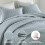 King Size Blue Chambray Quilt Set 3 pcs 3