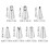 14Pcs Reusable Silver Cake Nozzle Tips Stainless Steel Icing Tools 2