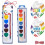 Set di acquerelli a forma di cuore, 8 colori con pennello e 3