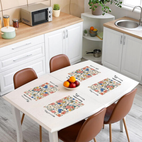 Tischsets mit Blumenmuster, 30 x 45 cm, 4er-Set 2