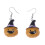 2Pair Multi Color Halloween Earrings Pumpkin Smile Face Ear Studs 2