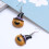 2Pair Multi Color Halloween Earrings Pumpkin Smile Face Ear Studs 4