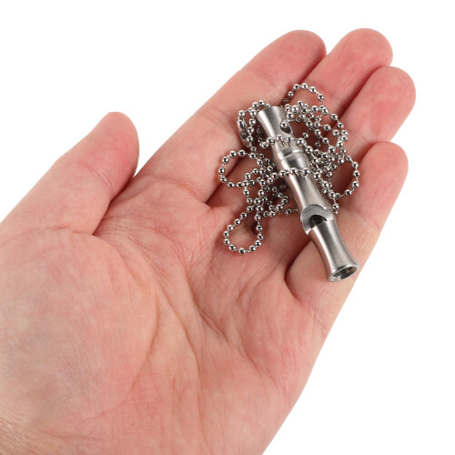 Multipurpose Silver Whistle Pendant for Survival and Referee 2