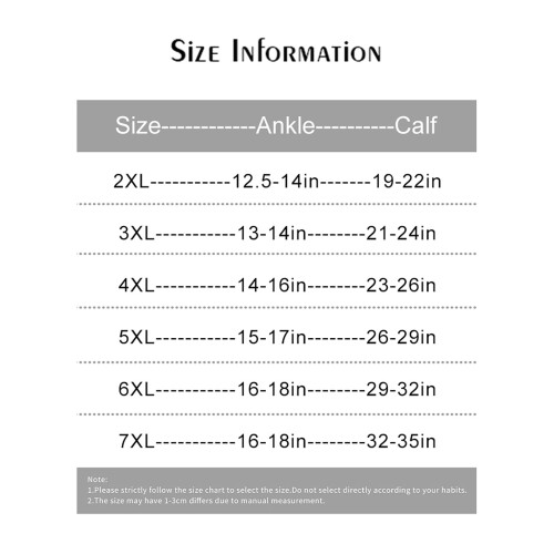 Κάλτσες συμπίεσης Plus Size για γυναίκες και άνδρες, 15-25mmHg, εξαιρετικά φαρδιές 1
