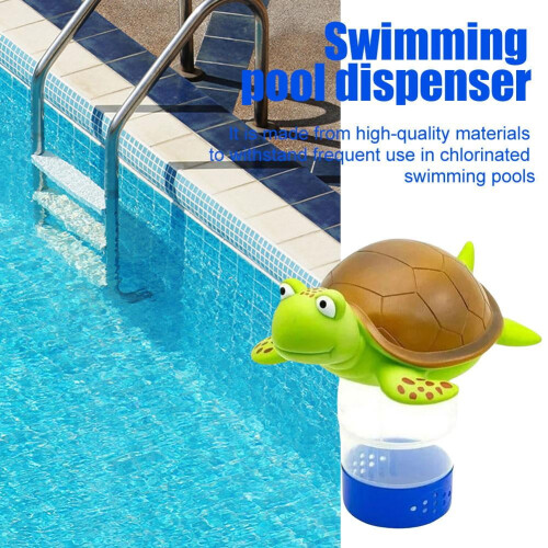 Dispensador de pastilhas de cloro flutuantes Premium-Chlorine Turtle para piscina, 7,6 cm (3 polegadas), Z2W0 1