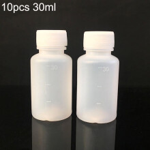 OPVISE frascos recarregáveis transparentes de 30 ml para produtos químicos, brancos, 10 unidades