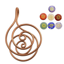 Koppar Palm Energi Handringar för Meditation, Healing & Chakrabalansering – Handgjorda Kristallmanschetter, Kompatibla med Kristallarbete
