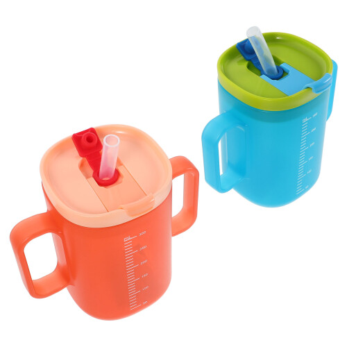 6St Plastic Kinderbeker Met Rietje, PP, Multifunctioneel Thuisgebruik 1