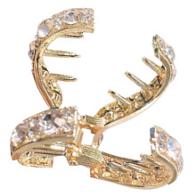 Pince à queue de cheval haute ornée de strass WEUVEB pour femme, accessoire de coiffure à maintien sûr, usage quotidien, 1 pièce