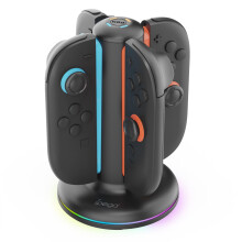 Magnetický nabíjecí dok 4 v 1 pro Nintendo Switch 2/Switch OLED Joy-Con – RGB LED, simultánní nabíjení, ochrana proti přebití