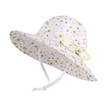 Cappello da sole floreale per neonati e bambini, ideale per attività all'aperto, protezione solare, regolabile, da spiaggia, con ampia tesa,