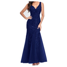 Vestidos de noche para mujer, corte ajustado, formal, con lentejuelas, largo, casual, con patchwork de malla, escote en V, sin mangas, elegante,