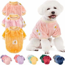 Pulovere moi și călduroase pentru câini mici, set de 3, pentru fete și pisici, jachete de iarnă pentru animale de companie, talie XXS-XXL,