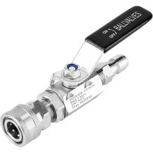 Vanne à bille pour nettoyeur haute pression, raccord rapide 3/8 pouce, 5000 PSI, vanne d'arrêt pour tuyau de nettoyeur haute pression, acier
