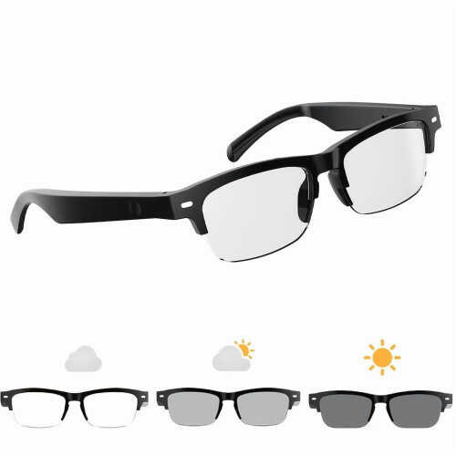 Wireless Smart Glasses 6.0 with Auto-Dimming Lens
